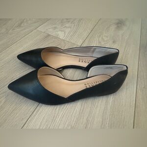 NEW Journee Collection Black Pointed Toe Flats, Size 6.5, no box
